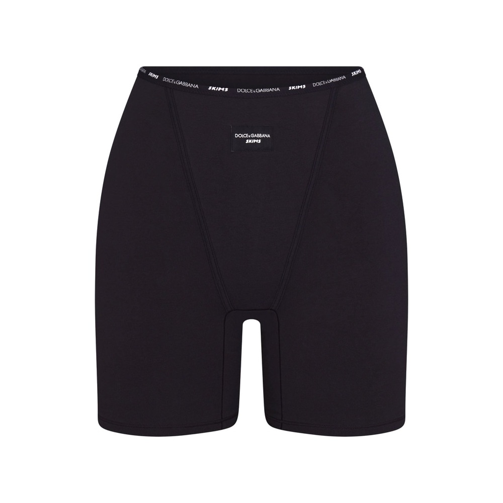 DOLCE&GABBANA X SKIMS COTTON JERSEY BOXER | ONYX MEDIUM